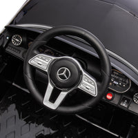 12V Kids Ride On Car W Parents Remote Control,Licensed Mercedes Benz Cls 350 For Kids,Four Wheel Suspension,Power Display,Music,Volume Control,Led Lights,Mp3,Usb Sd For Kids 37 95 Months. Black 50 99 Lbs Polypropylene