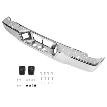 1Pc 2007 2014 Toyota Tundra Rear Bumper Silver Metal Abs