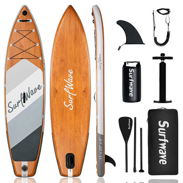 Inflatable Stand Up Paddle Board 11'X34"X6" With Accessories Water Sports Dark Grey Anti Slip Garden & Outdoor American Design,Beach Multifunctional Pvc