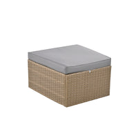 Customizable Outdoor Patio Furniture Set, Wicker Furniture Sofa Set With Thick Cushions, Suitable For Backyard, Porch. Yes Gray Garden & Outdoor Complete Patio Sets Hdpe