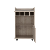 Depot E Shop Sims 35" H Bar Cart With Two Shelves Four Wine Cubbies And One Cabinet,Light Pine Beige Dining Room Modern Rectangular Particle Board Pine Medium 40 55In