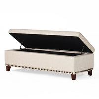 Baltimore Ottoman Beige Fabric
