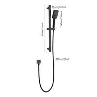 Handheld Shower With 28 Inch Slide Bar And 59 Inch Hose Matte Black Bathroom Stainless Steel