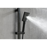 Handheld Shower With 28 Inch Slide Bar And 59 Inch Hose Matte Black Bathroom Stainless Steel