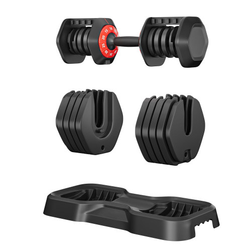 Set, 10 In 1 Free Dumbbell For Men And Women, Black Dumbbell For Home Gym, Full Body Workout Fitness, Fast Adjust By Turning Handle 10 Gears 55 Lb Black Abs Steel Q235