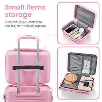 Luggage Sets 4 Piece 14 20 24 28 Pp Lightweight & Durable Expandable Suitcase Pink Polypropylene