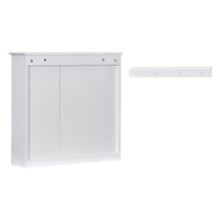 30'' X 28'' Medicine Cabinet, Wall Mounted Bathroom Storage Cabinet, Modern Bathroom Wall Cabinet With Mirror,Medicine Cabinet, Mirror Cabinet With 3 Open Shelves Not Include Bathroom Vanity White 1 5 Mirror Included Bathroom Wall Mounted Mdf Glass