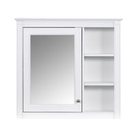 30'' X 28'' Medicine Cabinet, Wall Mounted Bathroom Storage Cabinet, Modern Bathroom Wall Cabinet With Mirror,Medicine Cabinet, Mirror Cabinet With 3 Open Shelves Not Include Bathroom Vanity White 1 5 Mirror Included Bathroom Wall Mounted Mdf Glass