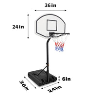 Portable Poolside Basketball Hoop Swimming Pool 3.1Ft To 4.7Ft Height Adjustable Basketball System Goal Stand For Kids White Black Steel