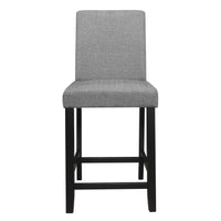 Counter Height 5Pc Dining Set Table And Chairs Black Gray Upholstered Transitional Wooden Furniture Breakfast Kitchen Set Wood Wood Black Seats 4 Wood Dining Room Casual,Transitional 4 Leg Square Dining Table With Chair Wood