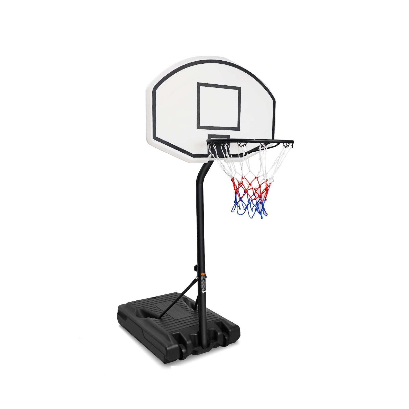 Portable Poolside Basketball Hoop Swimming Pool 3.1Ft To 4.7Ft Height Adjustable Basketball System Goal Stand For Kids White Black Steel