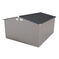 Patio, Lawn & Garden,Metal Outdoor Storage Shed 10Ft X 12Ft,Clearance With Lockable Door Metal Garden Shed Steel Anti Corrosion Storage House Waterproof Tool Shed For Backyard Patio Brown Metal