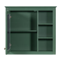 30'' X 28'' Medicine Cabinet, Wall Mounted Bathroom Storage Cabinet, Modern Bathroom Wall Cabinet With Mirror,Medicine Cabinet, Mirror Cabinet With 3 Open Shelves Not Include Bathroom Vanity Green 1 5 Mirror Included Bathroom Wall Mounted Mdf Glass