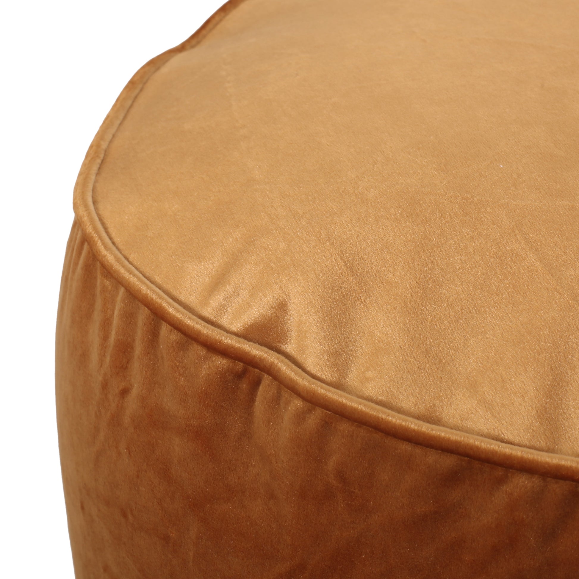 Shimon Cylinder Pouf, Apricot Apricot Pu Velvet