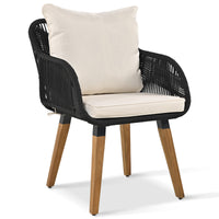 K&K 5 Pieces Patio Furniture Chair Sets, Patio Conversation Set With Wicker Cool Bar Table, Ottomans,Outdoor Furniture Bistro Sets For Porch,Backyard,Balcony,Poolside Black&Beige Yes Complete Patio Set Beige Black Weather Resistant Frame Fade Resistant