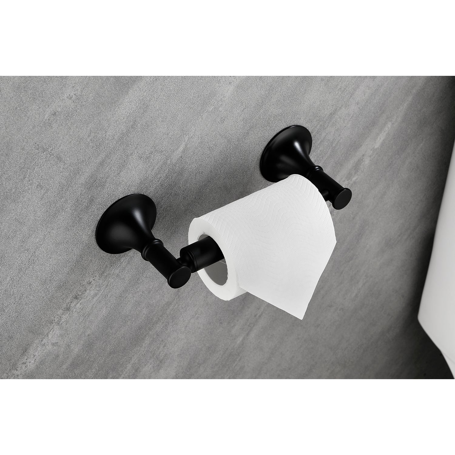 6 Piece Brass Bathroom Towel Rack Set Wall Mount Matte Black Brass