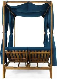 Kenzie Daybed Teak Wood Waterproof Fabric