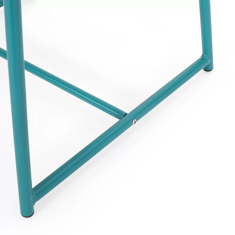 Elba 15.5"H Side Table Teal Iron