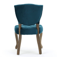 Kd Tufted Chair Wthr Set Of 2 Teal Altay Velvet