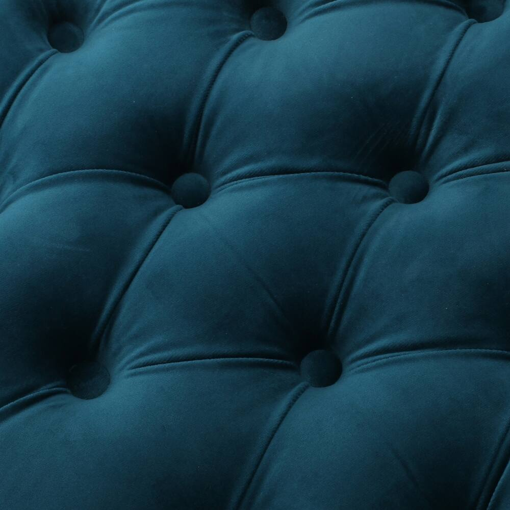 Kd Tufted Chair Wthr Set Of 2 Teal Altay Velvet