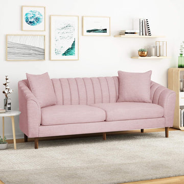 3 Seater Sofa Blush Fabric