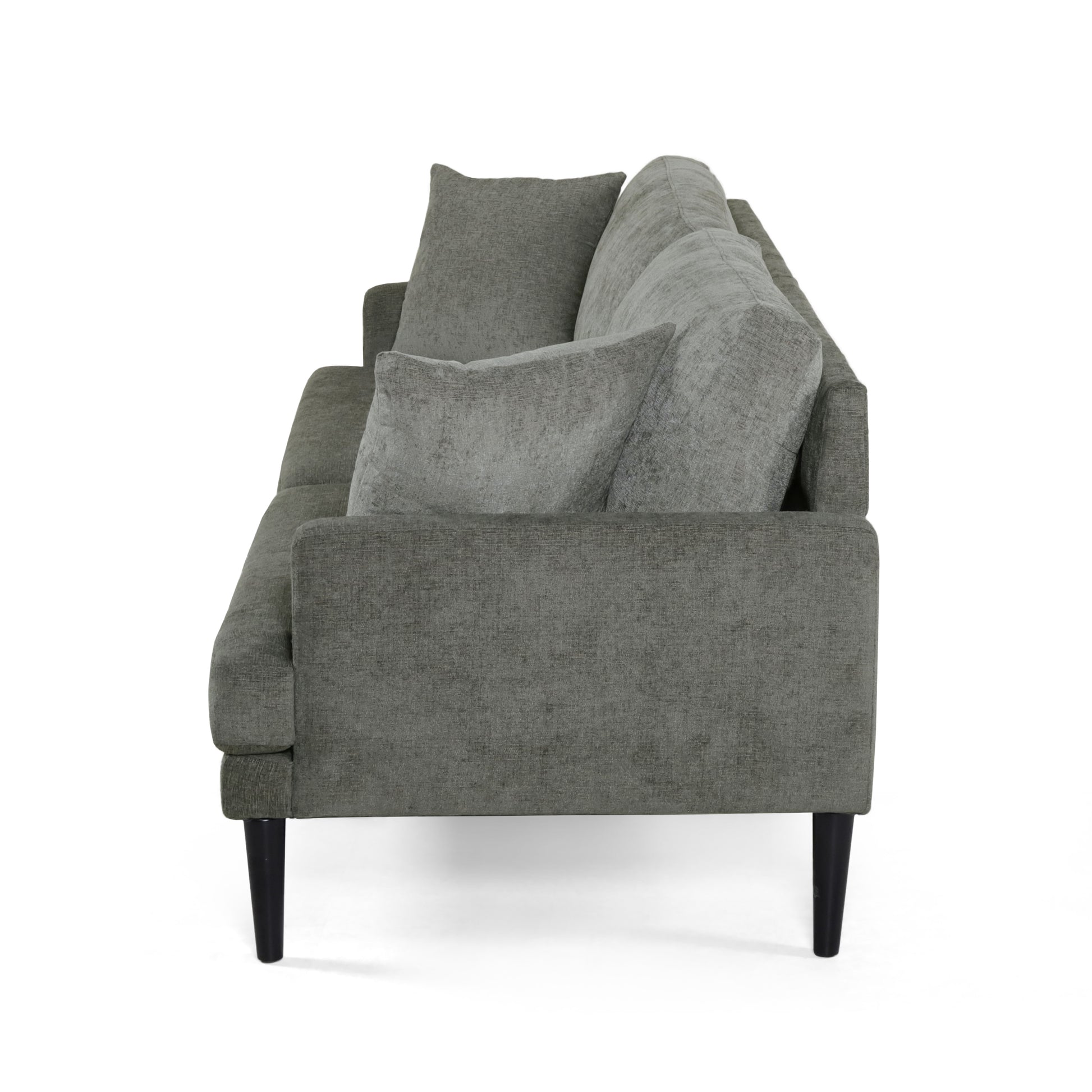 3 Seater Sofa Grey Fabric