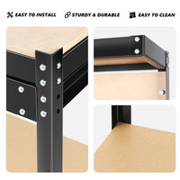 63" Tools Cabinet Working Tables Workbench Tool Storage Workshop Table With Drawers And Pegboard Black Steel