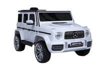 Licensed Mercedes Benz G63 Kids Ride On Car,Kids Electric Car With Remote Control 12V Licensed Children Car Motorized Vehicles For Girls,Boys,Giftmusic, Horn, Spring Suspension, Safety Lock White Plastic