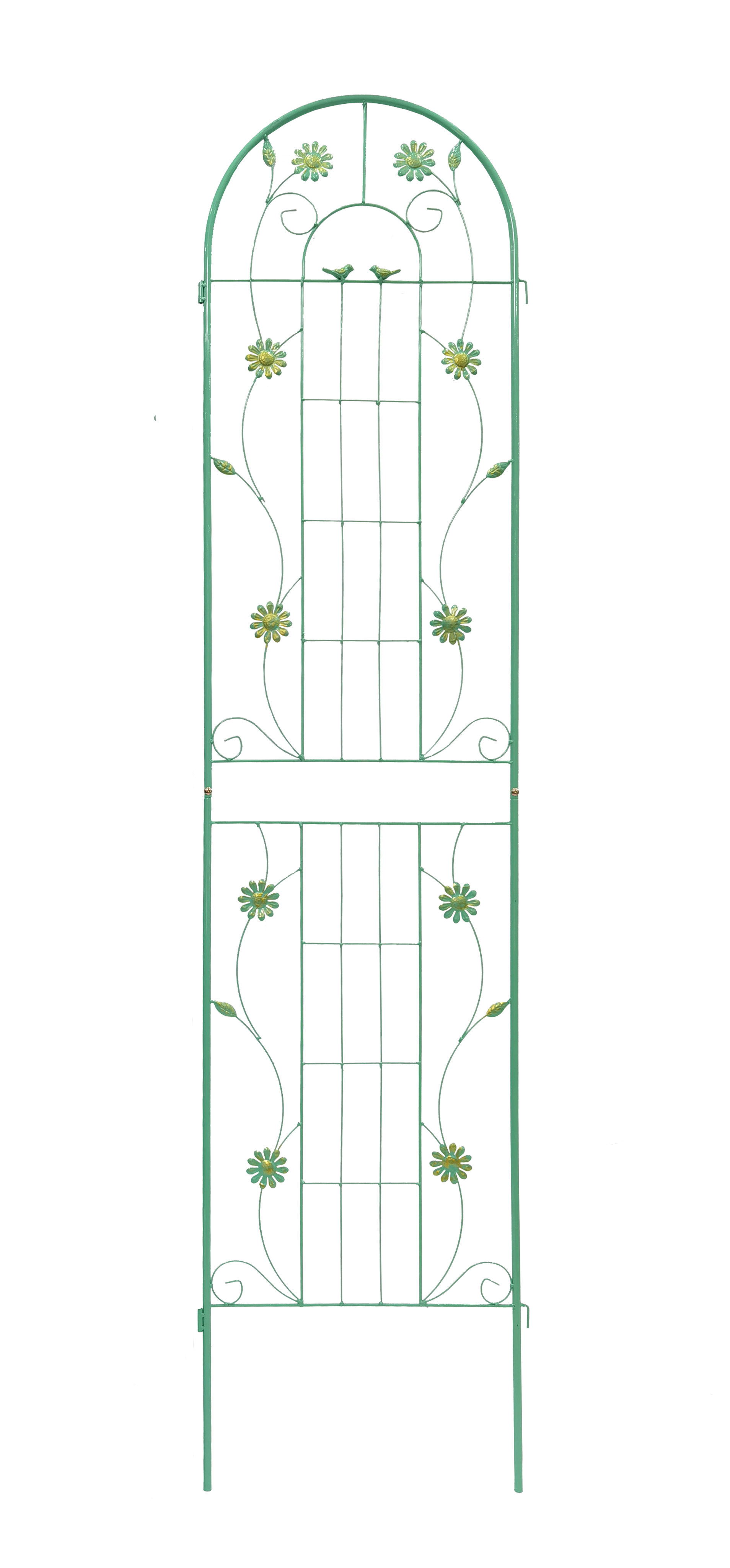 4 Pack Green Metal Garden Trellis For Climbing Plants Outdoor Rustproof Plant Support Rose Garden Fence Netting 86.7''H, T0052G 4 Green Iron