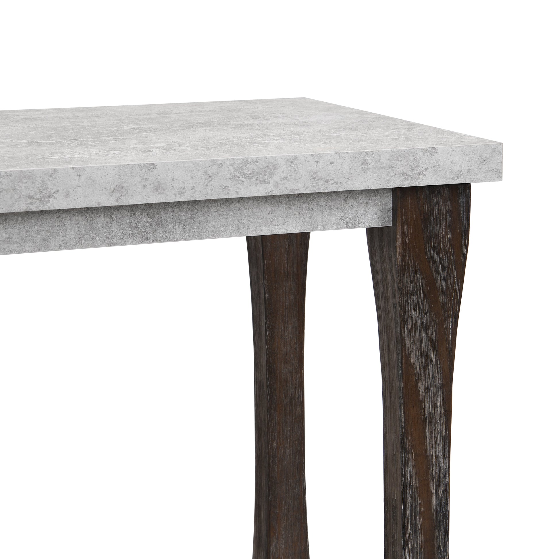 60 Inch Long Rectangle Mid Century Console Table For Entryway, Wood Sofa Table With 2 Tier Storage Shelf, Grey Tabletop Light Grey Natural Espresso Primary Living Space American Traditional,Antique