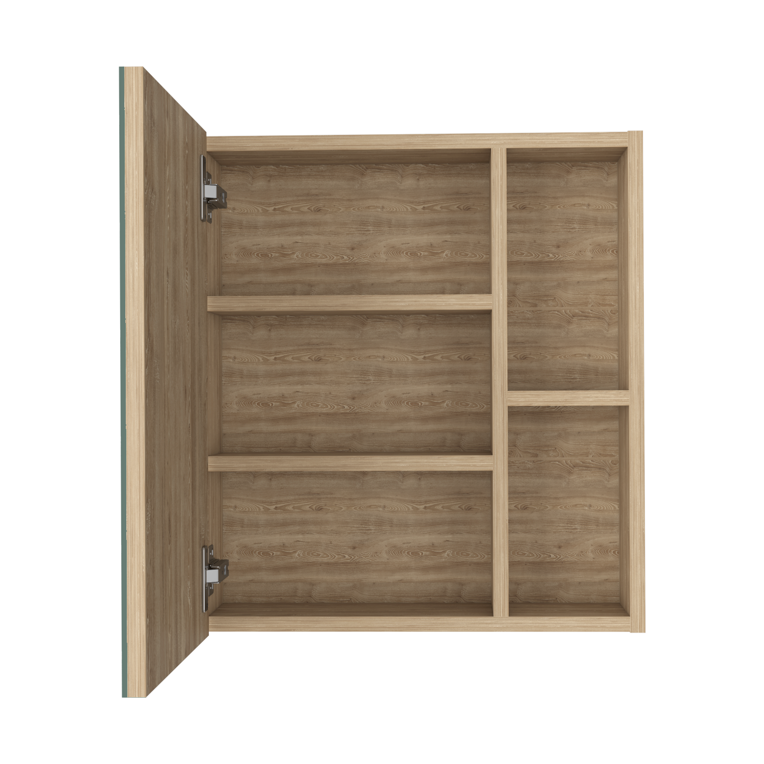 Labelle Medicine Cabinet With Mirror, Five Internal Shelves, Single Door Pine Beige 1 5 Bathroom Wall Mounted Modern Particle Board Particle Board