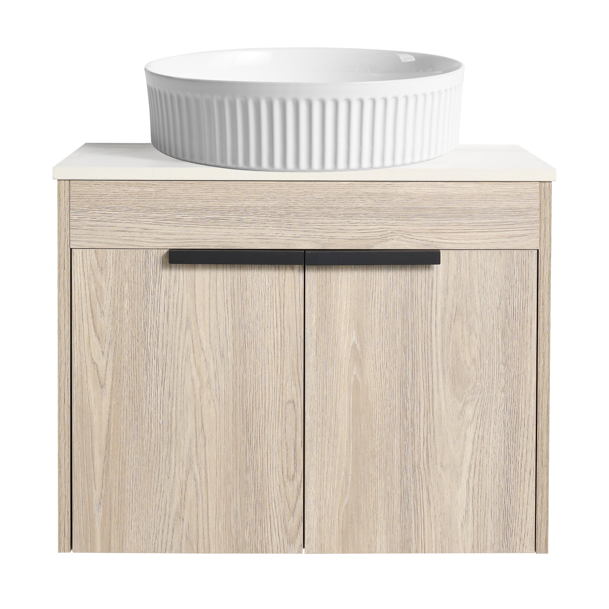 24 " Modern Design Float Bathroom Vanity With Ceramic Basin Set, Wall Mounted White Oak Vanity With Soft Close Door,Kd Packing,Kd Packing,2 Pieces Parcel Top Baa0014012Oo White Oak 2 Bathroom Wall Mounted Modern Plywood