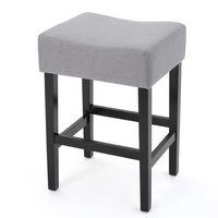 Zuma Kd Backless Counter Stool Light Grey Fabric