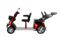 Electric Mobility Recreational Travel Scooter For Adults,Mobility Scooters For Seniors, 4 Wheel Powered Mobility Scooters Red Abs Pc