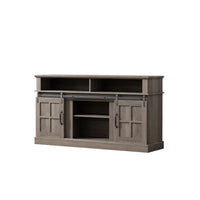 58 Inch Tv Stand With Storage Cabinet And Shelves, Tv Console Table Entertainment Center For Living Room,Bedroom Grey 50 59 Inches Particle Board