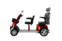 Electric Mobility Recreational Travel Scooter For Adults,Mobility Scooters For Seniors, 4 Wheel Powered Mobility Scooters Red Abs Pc