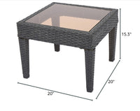 Antibes Accent Table Brown Multi Rattan