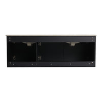 48'' Floating Wall Mounted Bathroom Vanity & Soft Close Cabinet Door, Kd Package Black 3 Adjustable Hinges Bathroom Wall Mounted Modern Plywood