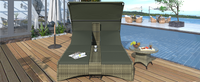 Patio Daybed Outdoor Daybed Outdoor Rattan Sun Lounger With Shelter Roof With Adjustable Backrest, Storage Box And 2 Cup Holders For Patio, Balcony, Poolside,Grey Yes Grey Seats 2 Water Resistant Frame Water Resistant Cushion Garden & Outdoor Sectional