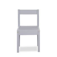 Gibson 3 Piece Dry Erase Kids Table & Two Chair Set, Gray Gray Rubberwood Wood