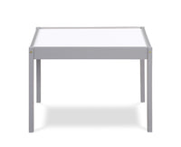 Gibson 3 Piece Dry Erase Kids Table & Two Chair Set, Gray Gray Rubberwood Wood