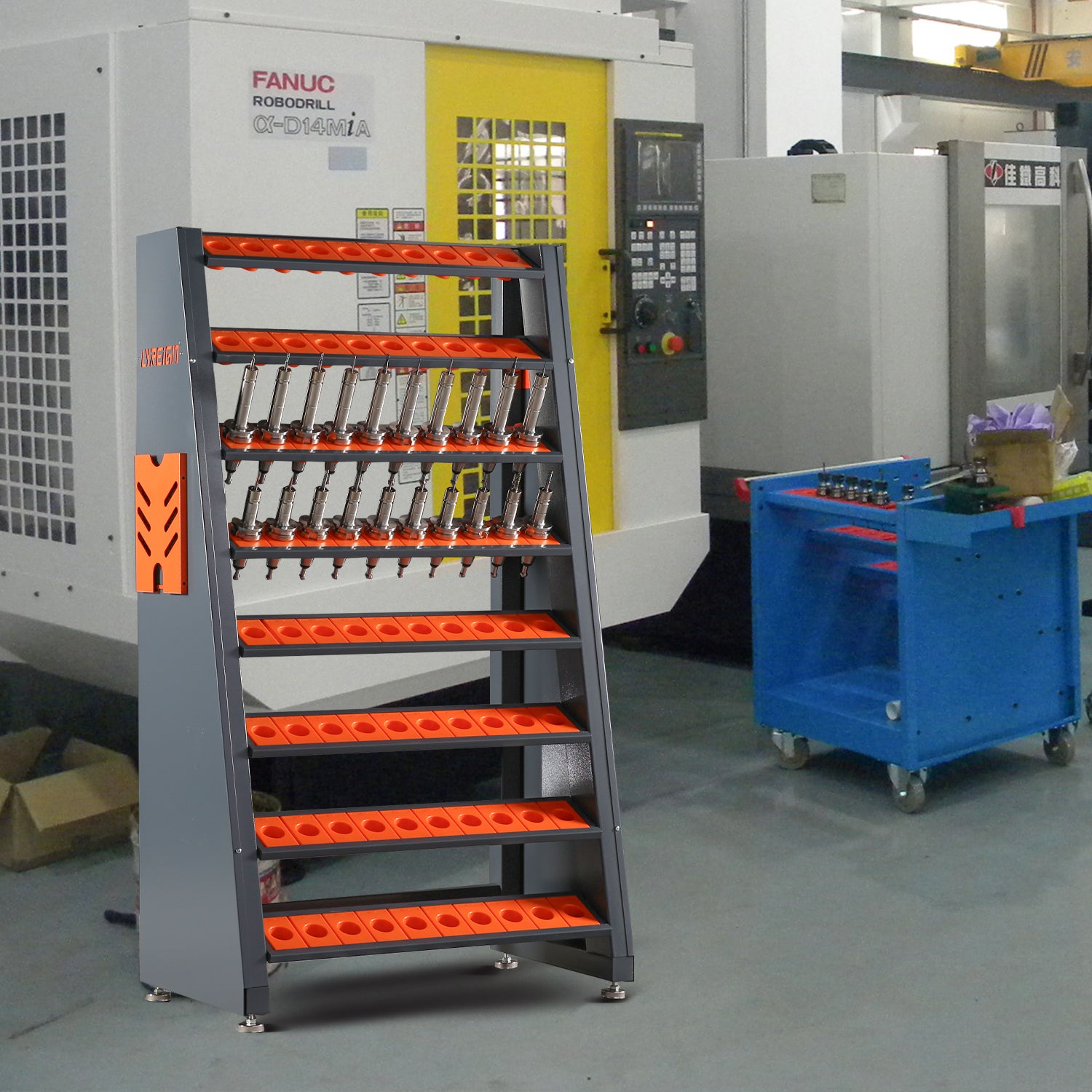 Cnc Tool Rack Multifunctional Cnc Tool Holder Cat40 Tool Holder Accessories Gray Wash Abs Steel Q235