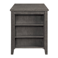 Gray Finish 5Pc Counter Height Set Multifunctional Counter Height Table With 4 Stools Black Faux Leather Upholstery Trim Dining Room Furniture Wood Gray Seats 4 Wood Dining Room 60 Inches Rectangular Wood