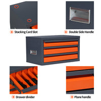 Drill Storage Case, Hss Bits Storage Case For Aluminum, Copper, Soft Alloy Steel, Wood, Storage Size From 1 16" To 1 2"Thread Mill Storage Box Cement Grey Abs Steel Q235