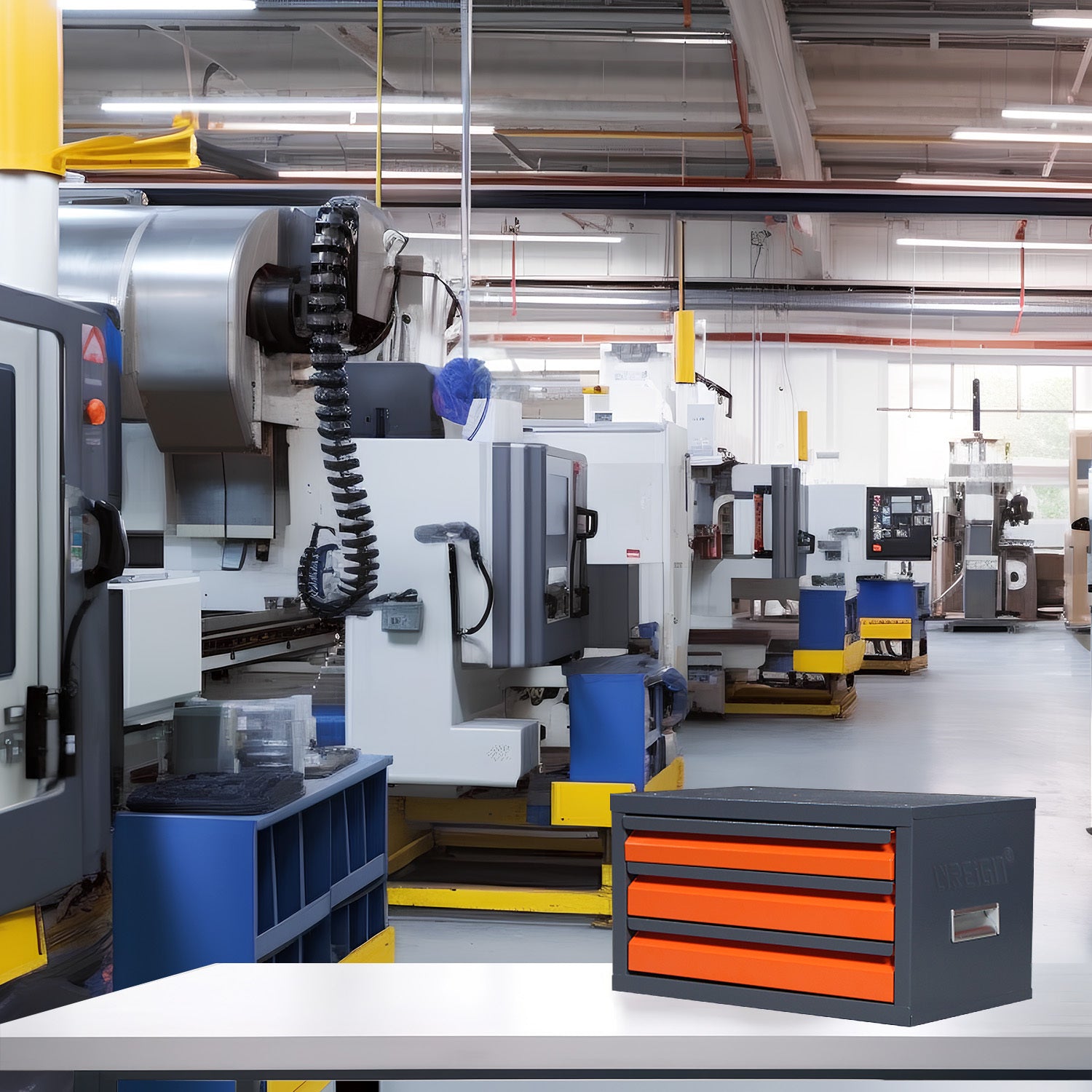 Drill Storage Case, Hss Bits Storage Case For Aluminum, Copper, Soft Alloy Steel, Wood, Storage Size From 1 16" To 1 2"Thread Mill Storage Box Cement Grey Abs Steel Q235