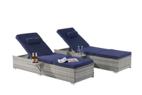 Outdoor Sofa Pe Rattan Furniture Deck Chair Gray Rattan Yes Complete Patio Set Gray Seats 2 Uv Resistant Frame Water Resistant Cushion Garden & Outdoor American Design,American Traditional 2 Person Seating Group Polyester Pe Rattan Iron Waterproof Fabric