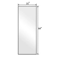 Led Mirror Full Length Mirror With Lights Wide Standing Tall Full Size Mirror For Bedroom Giant Full Body Mirror Large Floor Mirror With Lights Stand Up Dressing Big Lighted Mirror Black Luxury,Modern Glass Aluminium