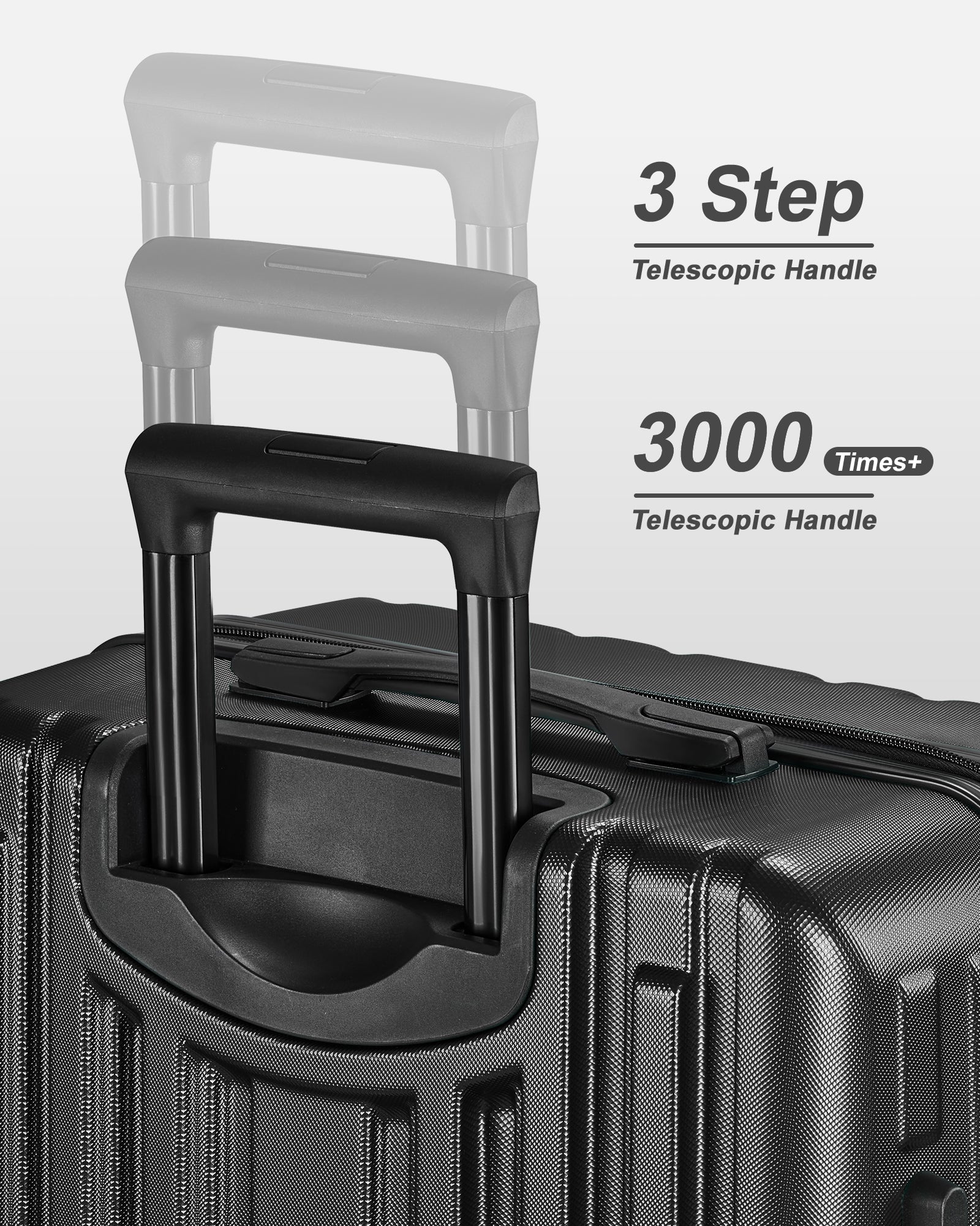 2 Piece Luggage Set With 360 Spinner Wheels Suitcases With Hard Sided Lightweight Abs Material Black Abs