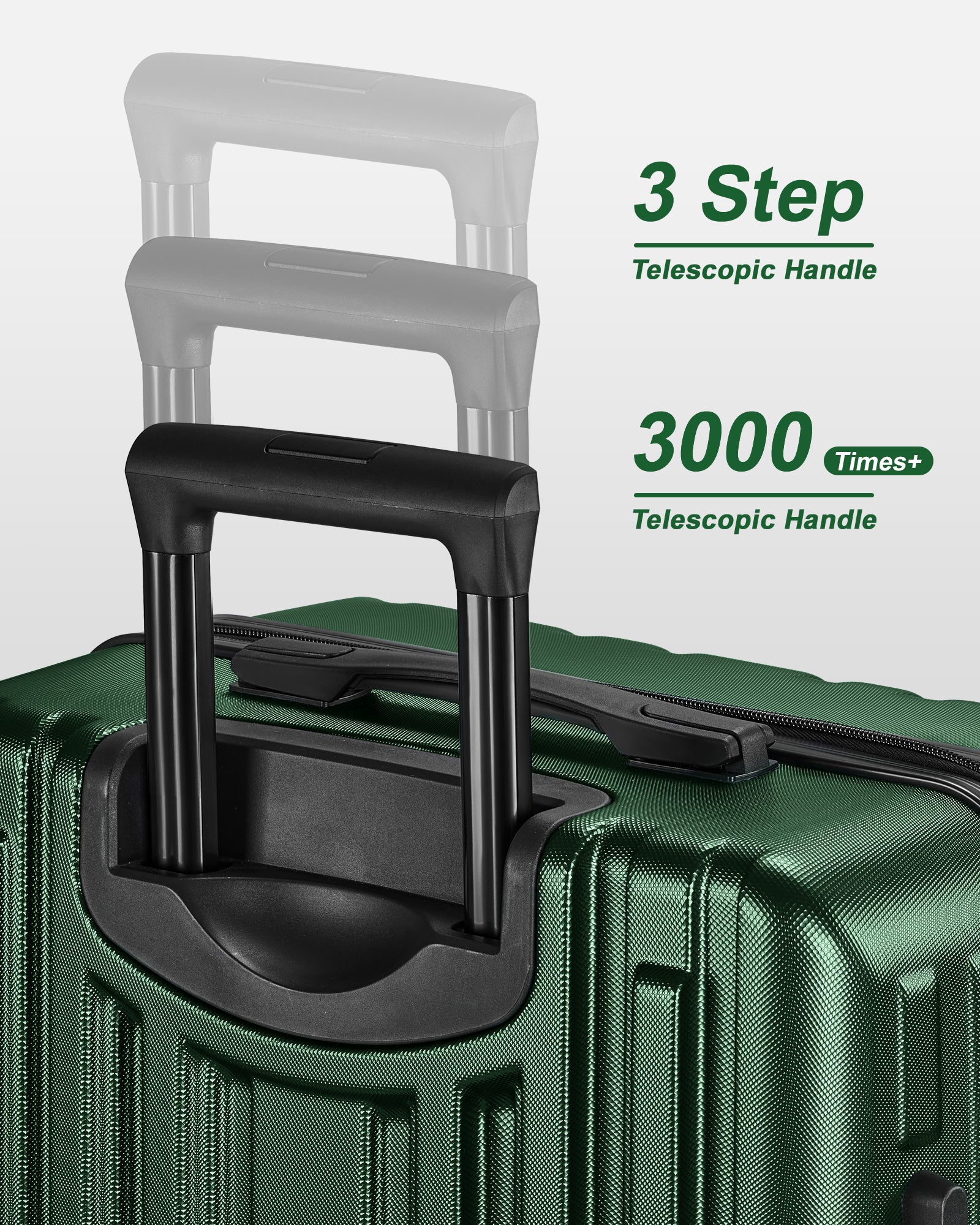 2 Piece Luggage Set With 360 Spinner Wheels Suitcases With Hard Sided Lightweight Abs Material Green Abs