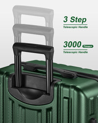 2 Piece Luggage Set With 360 Spinner Wheels Suitcases With Hard Sided Lightweight Abs Material Green Abs